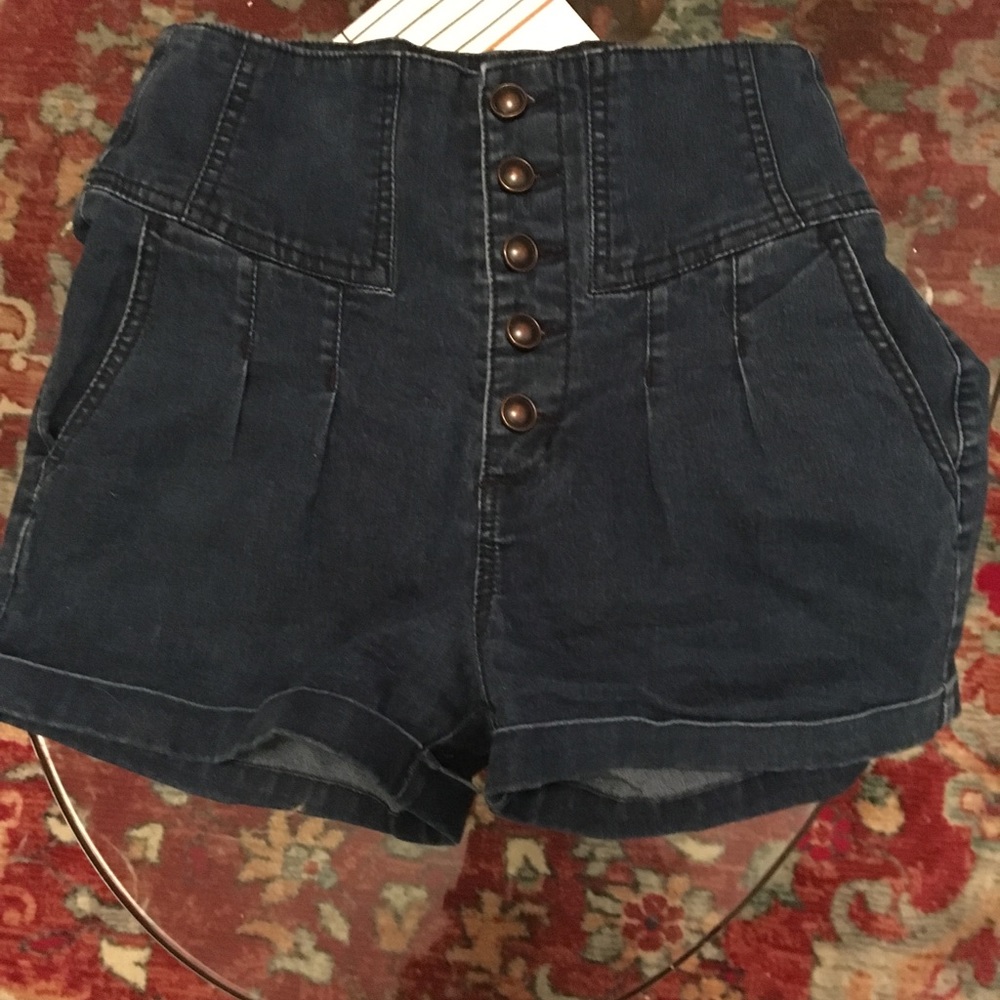 Urban Outfitters High Waisted Button Up Shorts